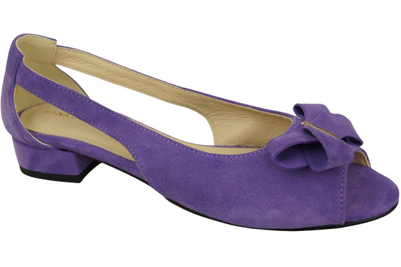 Obuwie Sandały Damskie Fioletowe Skóra Naturalna Zamszowa 994 Z Połączenie Stylu i Komfortu ElitaBut