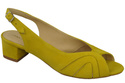 Obuwie Damskie Sandały  skóra naturalna zamszowa Cytrynowe 991 ElitaBut