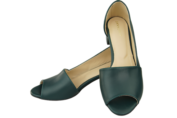 Obuwie Damskie Sandały Malachitowe Skóra Naturalna 147 ElitaBut