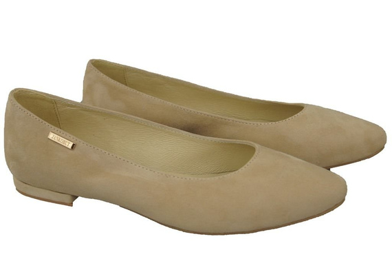 Women's shoes Ballerinas natural leather Suede 131 ElitaBut