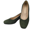 Comfortable Women's Shoes Pumps with Decorative Heel Natural Suede Leather 219 From ElitaBut
