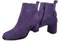 Women’s ankle boots in genuine suede leather, stable block heel, with zipper – 224 ElitaBut
