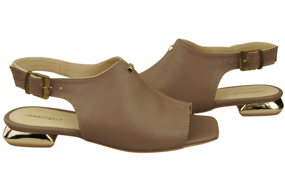 Comfortable Women's Shoes Sandals Flat Gold Heel Natural Leather 207 ElitaBut