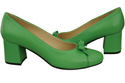 Women's Pumps with a Bow, Natural Leather and Low Heel 203 ElitaBut