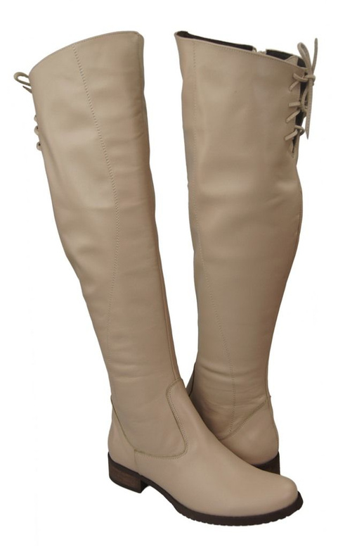 Shoes Boots Women Boots Over the knee boots Over the knee Natural Leather 121 ElitaBut
