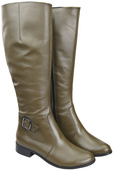 Women’s  leather boots, lined officer boots, flat 225 ElitaBut