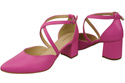 Elegant Leather Sandals with Open Sides on a Stable Heel 218 ElitaBut