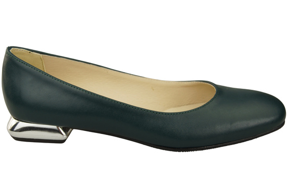 Flat Women's Shoes Pumps Decorative Heel Natural Leather 209 ElitaBut