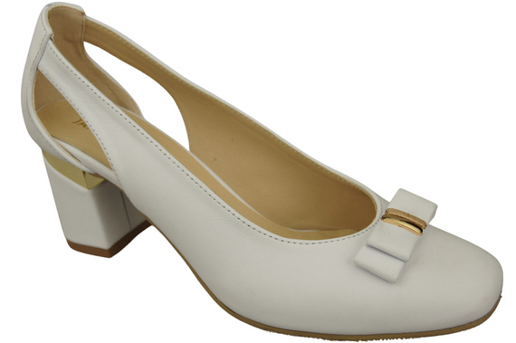 Shoes Women's pumps in Natural Leather with Decorative Heel 199 ElitaBut