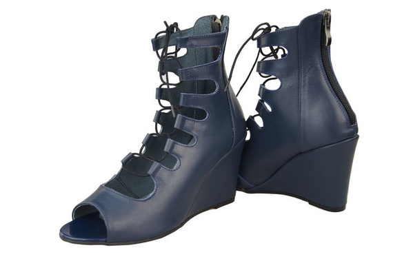 Obuwie Damskie Sandały Koturna 966