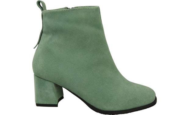 Women’s ankle boots in genuine suede leather, stable block heel, with zipper – 224 ElitaBut
