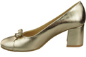 Women's Pumps with a Bow, Natural Leather and Low Heel 203 ElitaBut
