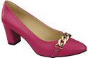 Classic Women's  Pumps Shoes made of Natural Leather with a Gold Decorative Chain 200 ElitaBut