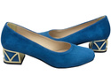Comfortable Women's Shoes Pumps with Decorative Heel Natural Suede Leather 219 From ElitaBut