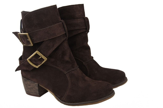 Shoes Women's boots Natural leather Velor 119 ElitaBut