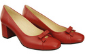 Women's Pumps with a Bow, Natural Leather and Low Heel 203 ElitaBut