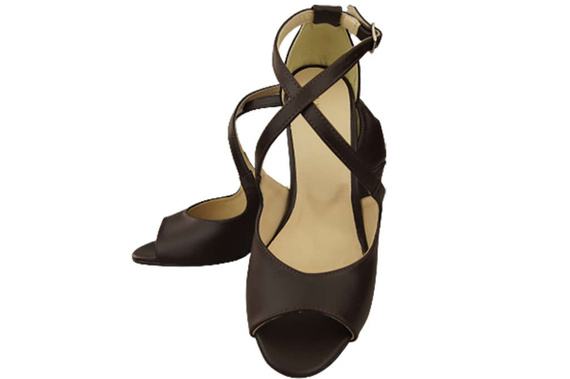 Obuwie Damskie Sandały Czekoladowe Skóra Naturalna 186 ElitaBut