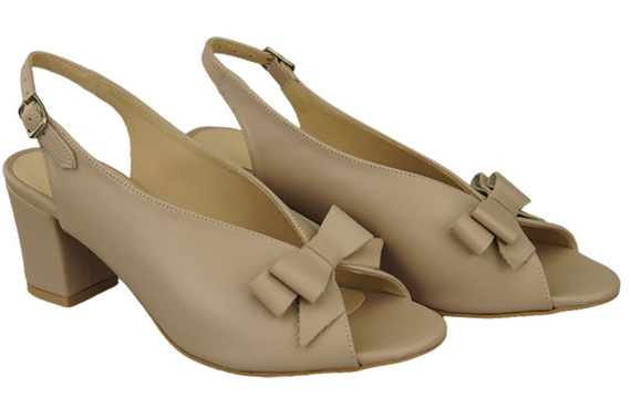 Obuwie Damskie Sandały Cappuccino Lico skóra naturalna Licowa 148 L ElitaBut