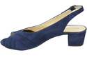 Obuwie Damskie Sandały  skóra naturalna zamszowa Granatowe 991 ElitaBut