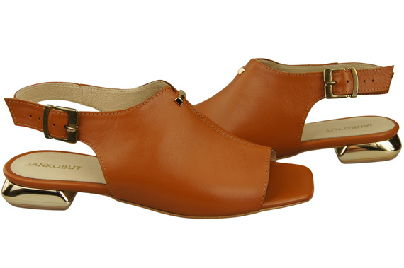 Comfortable Women's Shoes Sandals Flat Gold Heel Natural Leather 207 ElitaBut