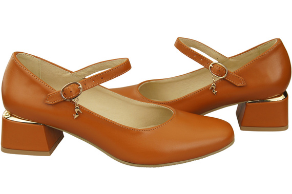 Women's shoes Pumps with a strap, natural leather 202 ElitaBut