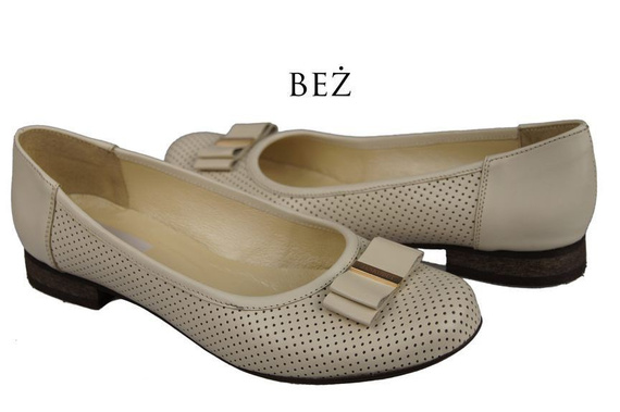 Women's Ballerinas Shoes Natural Leather 859 ElitaBut