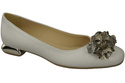 Women's Pumps with Crystals Flat Natural Leather 216 ElitaBut