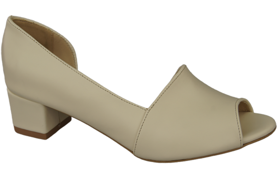 Obuwie Damskie Sandały Beżowe Skóra Naturalna 147 ElitaBut