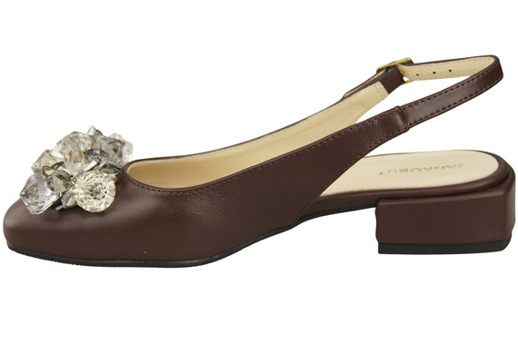 Women's Shoes Sandals with Crystals Natural Leather 215 ElitaBut