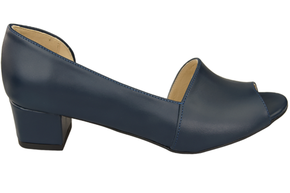 Obuwie Damskie Sandały Granatowe Skóra Naturalna 147 ElitaBut