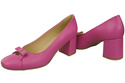 Women's Pumps with a Bow, Natural Leather and Low Heel 203 ElitaBut