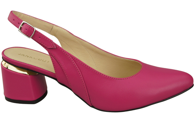 Obuwie Damskie Sandały Purpurowe Skóra Naturalna 196 ElitaBut