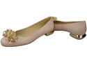 Women's Pumps with Crystals Flat Natural Leather 216 ElitaBut