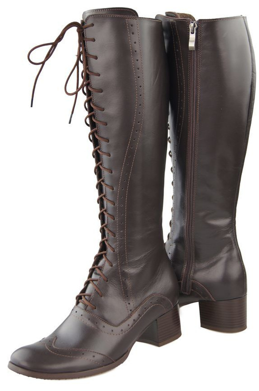 Shoes Women's boots Lace-up natural leather 595 ElitaBut