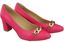 Classic Women's  Pumps Shoes made of Natural Leather with a Gold Decorative Chain 200 ElitaBut