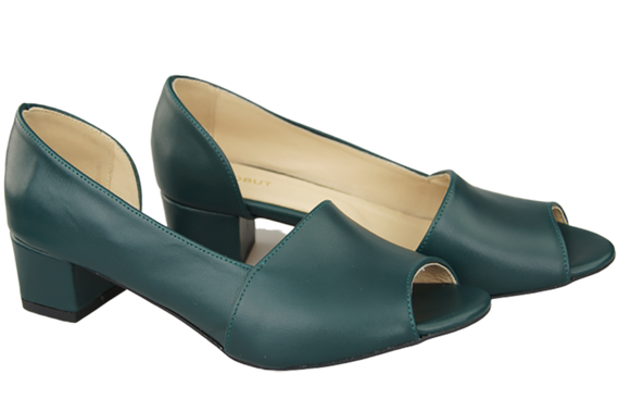 Obuwie Damskie Sandały Malachitowe Skóra Naturalna 147 ElitaBut