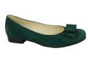 Obuwie Damskie Baleriny Malachitowy skóra naturalna Zamszowa 126 ElitaBut