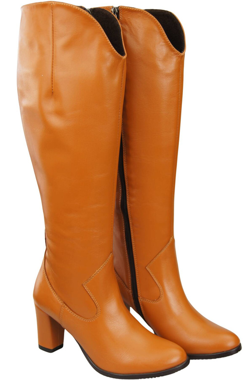 Stylish Footwear Women's Boots On A Heel Natural Leather 211 ElitaBut