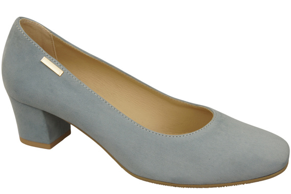 Wygodne Obuwie Damskie Czółenka Jasny Błękit Skóra naturalna Zamszowej 172 Z ElitaBut