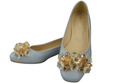 Women's Pumps with Crystals Flat Natural Leather 216 ElitaBut