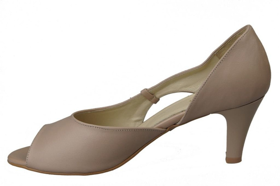 Obuwie Damskie Sandały Cappuccino Lico Skóra Naturalna 566 ElitaBut