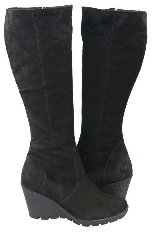 Shoes Women's boots Wedge natural leather velor 745 ElitaBut