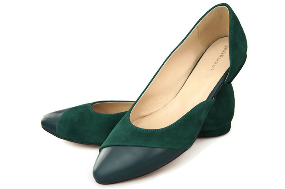 Obuwie Damskie Baleriny Czarne skóra naturalna Zamszowa 131 ElitaBut