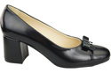 Women's Pumps with a Bow, Natural Leather and Low Heel 203 ElitaBut