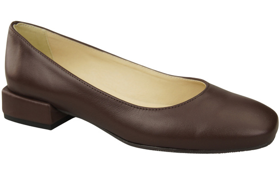 Comfortable Women's Shoes Flat Pumps, Natural Leather 204 ElitaBut