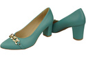 Classic Women's Pumps Shoes made of Natural Leather with a Gold Decorative Chain 200 ElitaBut