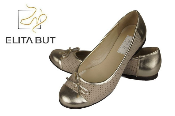 Women's Shoes Ballerinas Openwork natural leather 661 ElitaBut