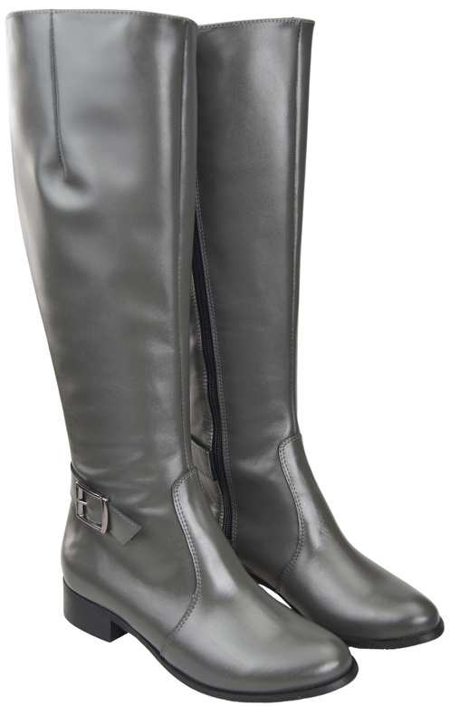 Women’s leather boots, lined officer boots, flat 225 ElitaBut