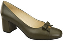 Women's Pumps with a Bow, Natural Leather and Low Heel 203 ElitaBut