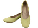 Comfortable Women's Shoes Pumps with Decorative Heel Natural Suede Leather 219 From ElitaBut